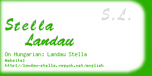 stella landau business card